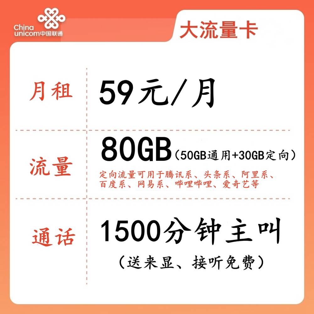 LH靓号AAA+AAAA(59)丨59元80G全国流量+1500分钟国内通话（长期可续） 第1张